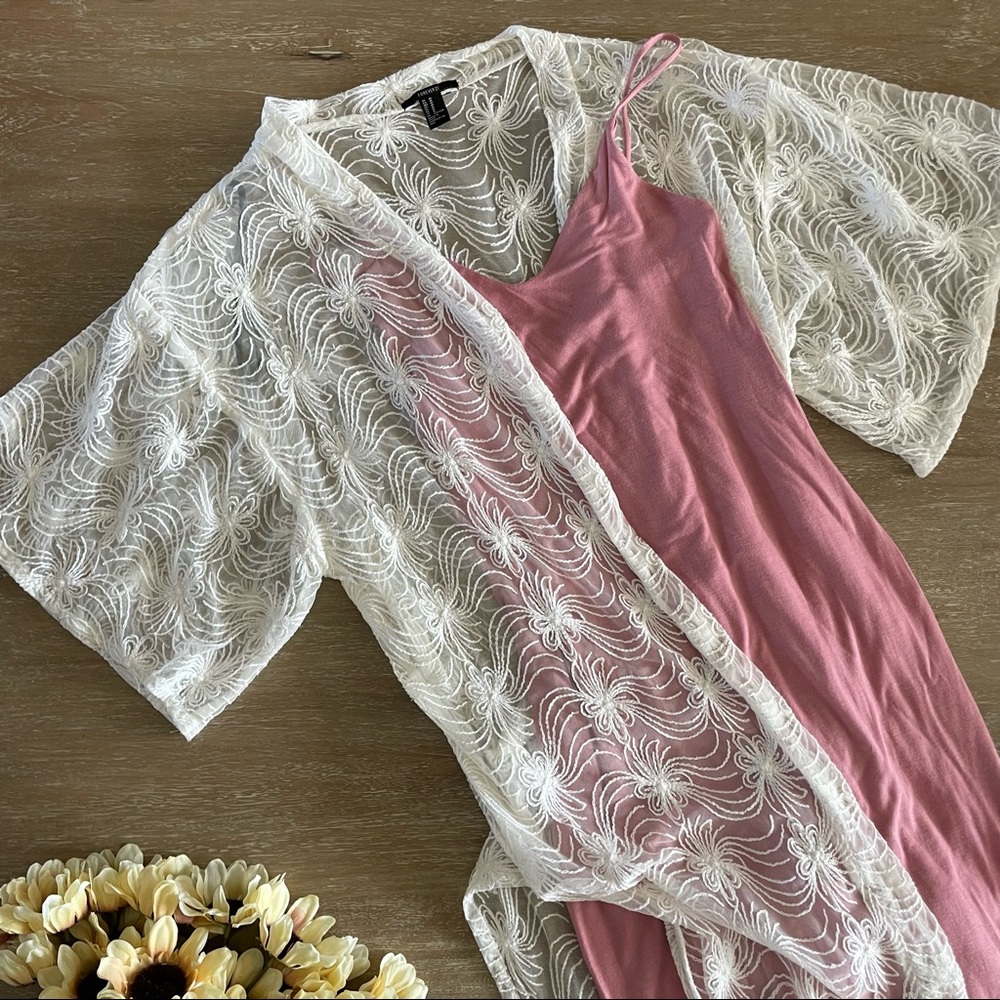 Floral lace cardigan